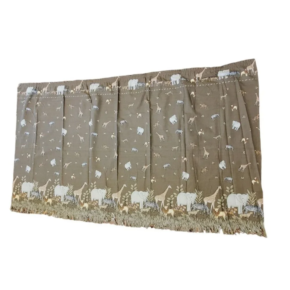 Jungle Wild Animals‎ Safari Baby Quilt Blanket Tapestry 2 Curtain Panels 43 X 72